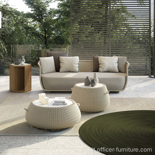 Combinazione di divani per esterni per la protezione solare per il tempo libero